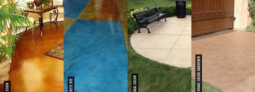 Concrete coloring products