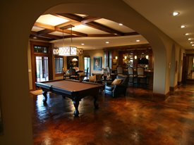 Stained concrete floor