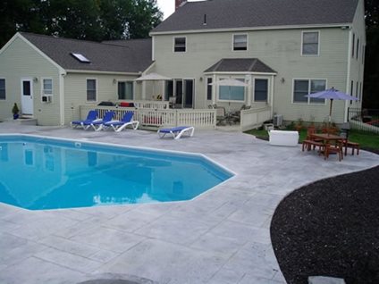 Stamped Concrete Pool Deck