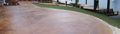 Red Stain, Sawcut Grout Lines
Concrete Patios
Artistic Concrete Floors LLC
Madisonville, LA