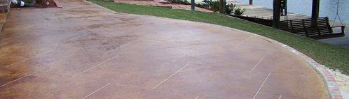 Red Stain, Sawcut Grout Lines
Concrete Patios
Artistic Concrete Floors LLC
Madisonville, LA