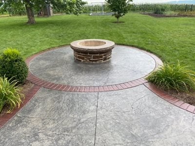 Round Patio, Custom Fire Pit, Stamped Concrete
Site
Elite Decorative Concrete, LLC
Belleville, PA