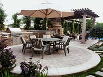 circle paver patio